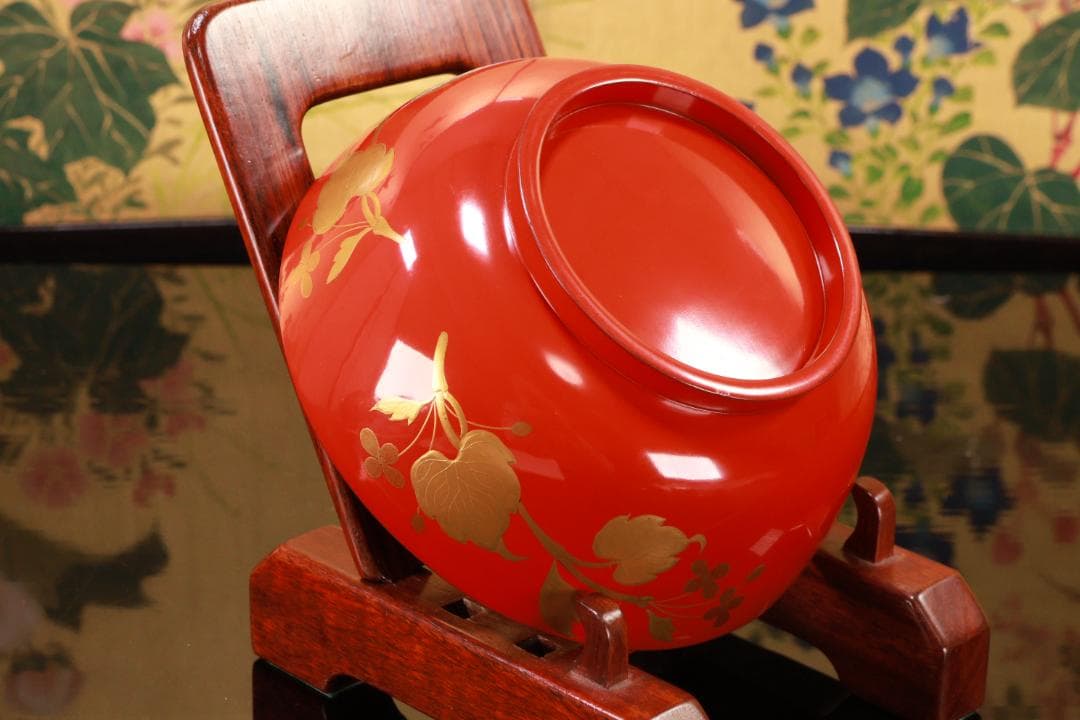 nori、時代漆器　輪島塗　草花金蒔絵　吸物椀　五客　木製 BJ128