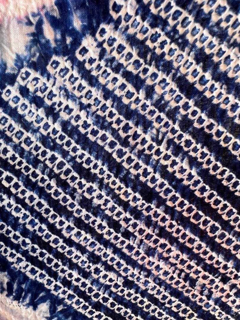 タイムセール　夏物　浴衣　有松鳴海絞り　伝統工芸品　綿　夏　祭り　ゆかた　美品