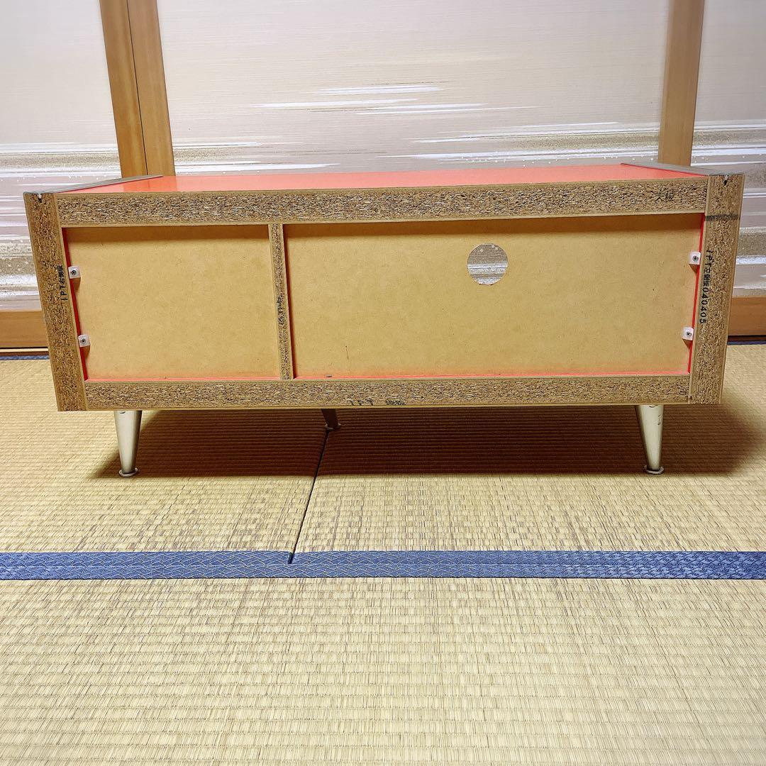 （廃盤）スペースエイジ　レグナテック　テレビボード　赤　レトロポップ　白井産業