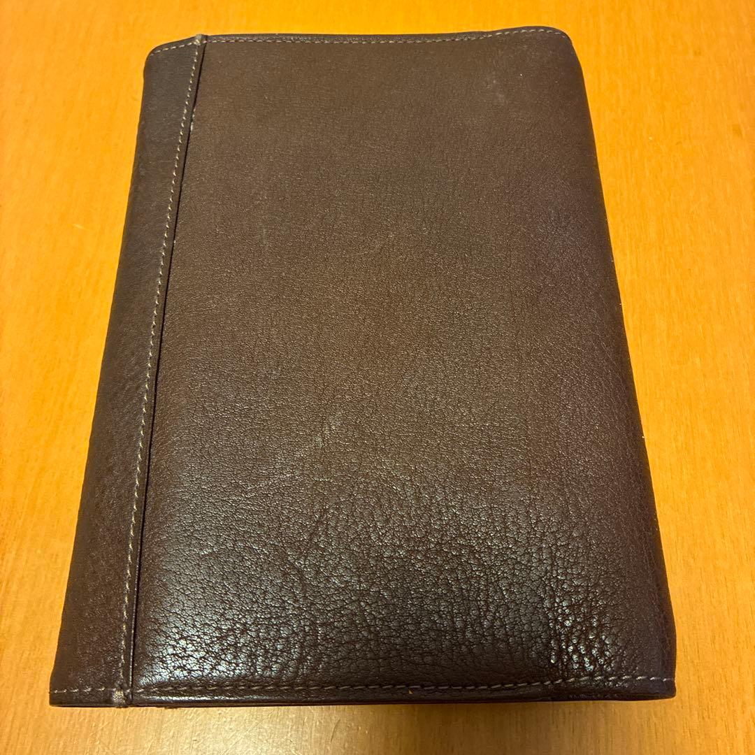 土屋鞄　トーンオイルヌメ マルチポケットバイブル手帳　焦茶