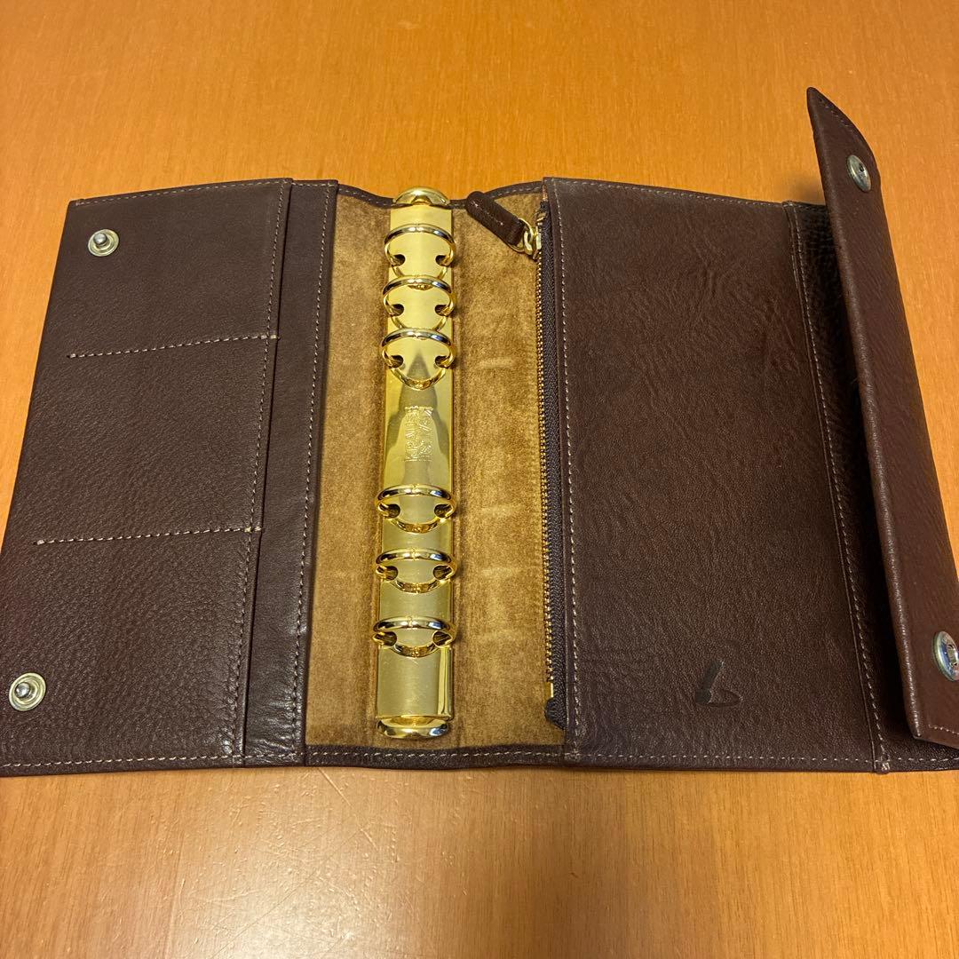 土屋鞄　トーンオイルヌメ マルチポケットバイブル手帳　焦茶