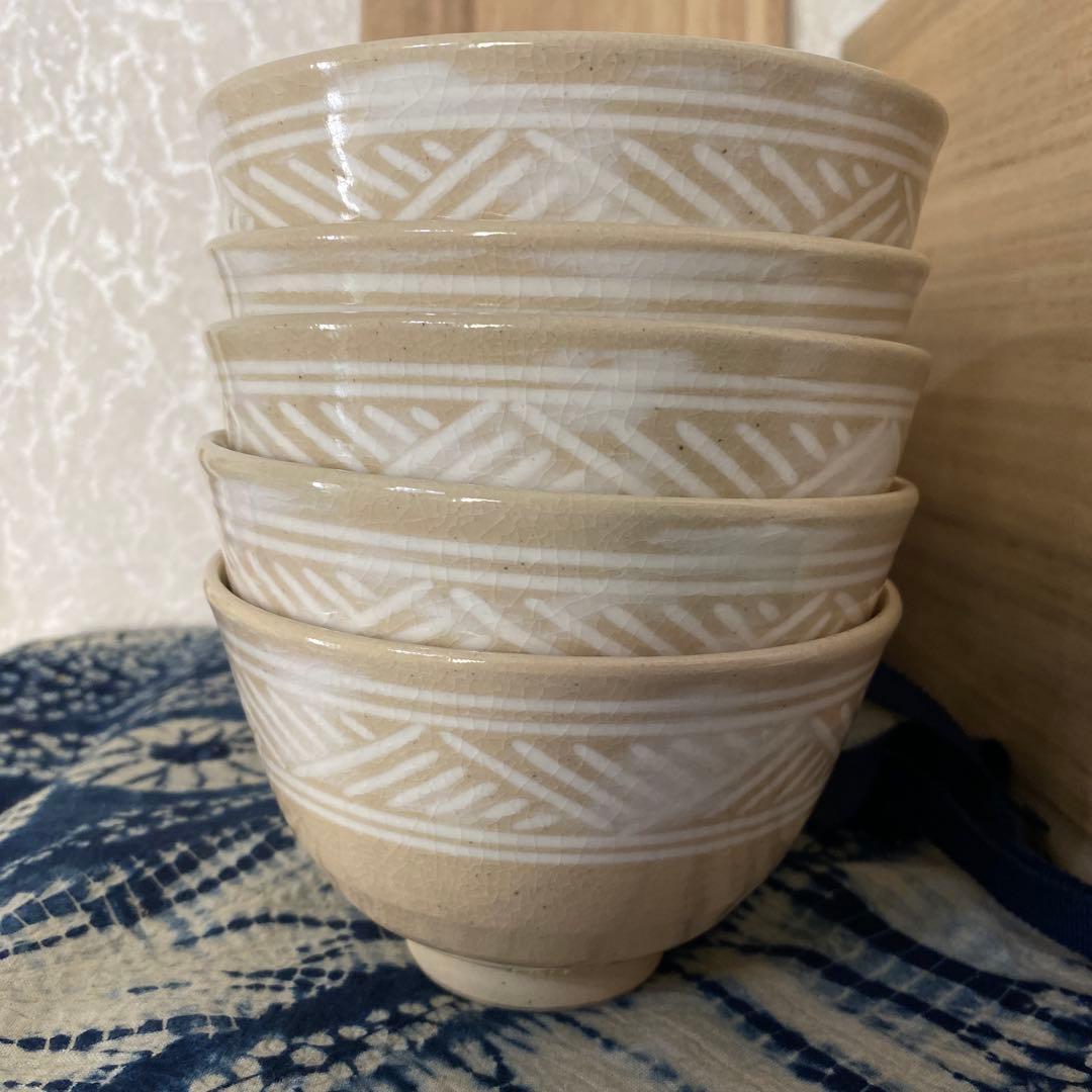 浅見五祥　三島数茶碗　十客　茶道具