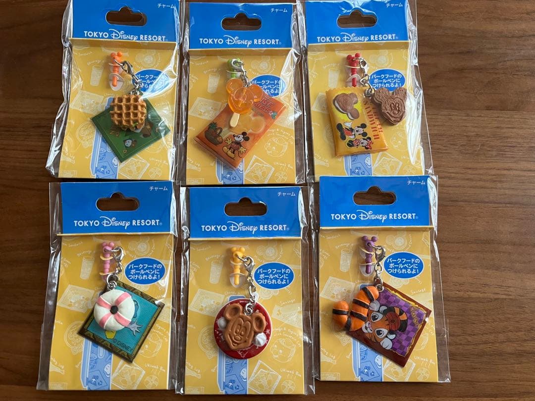 ディズニーリゾート　3色　ボールペン　チャーム　パークフード