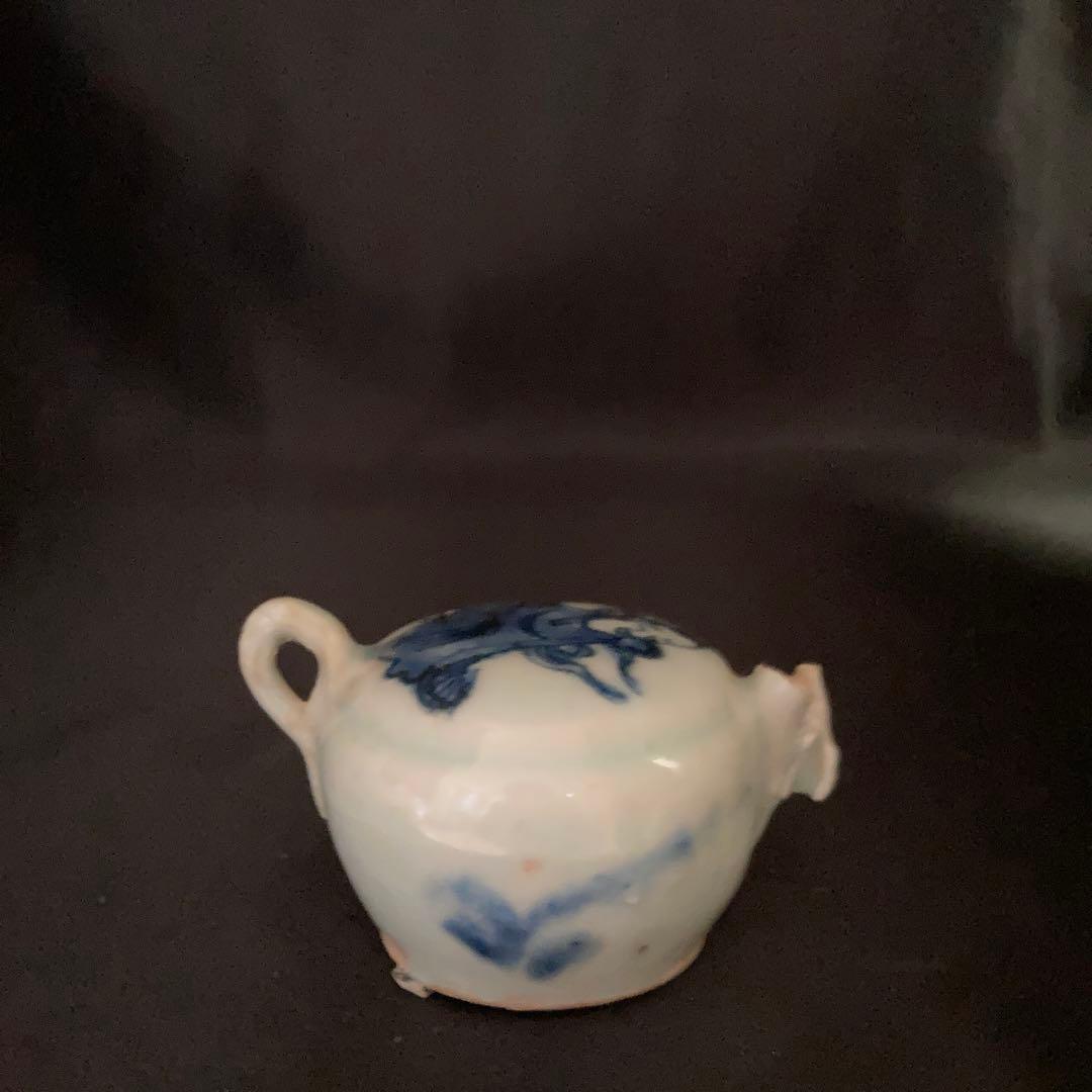 新年赤絵セール❗️【gallery三益】古染付鶴仙人紋水滴（明末時代）