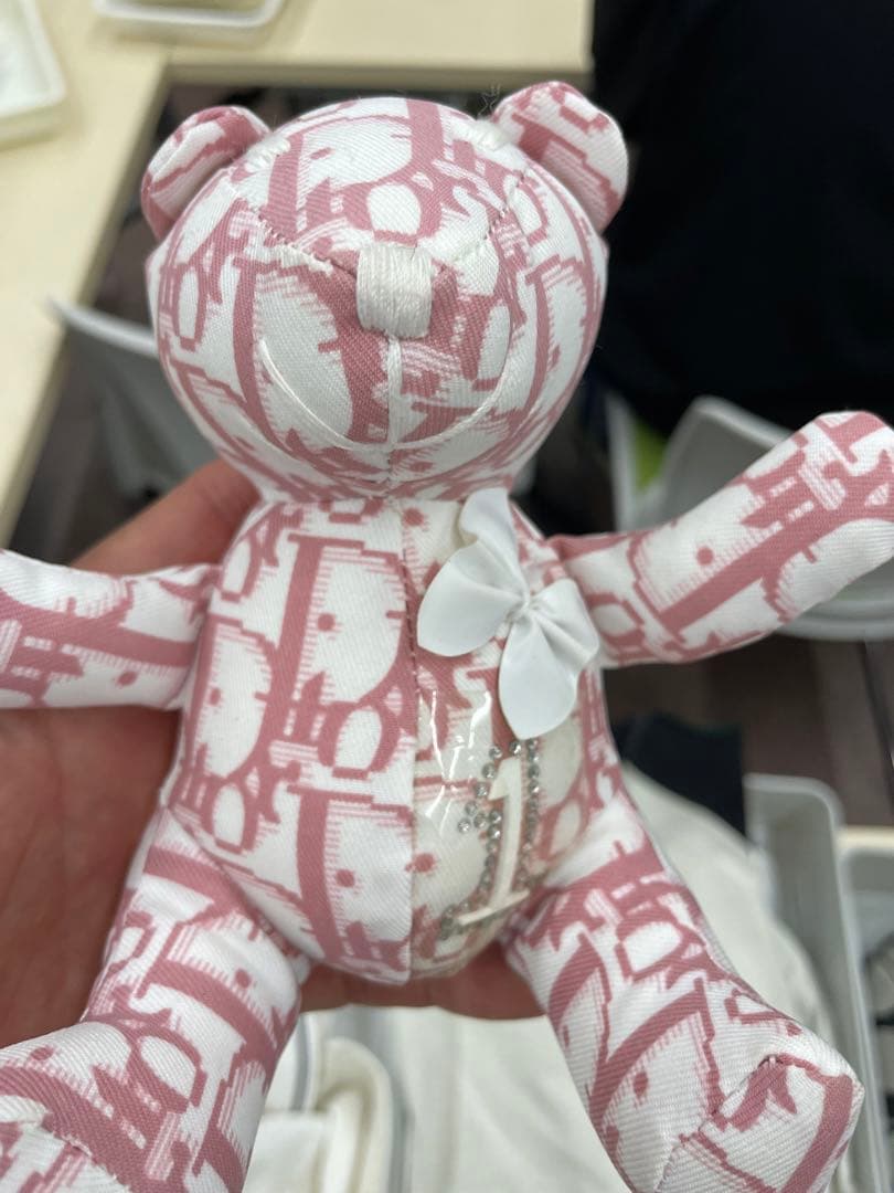 【あいさん専用】リボン付きピンクホワイトクマぬいぐるみ　お約束の3本セット