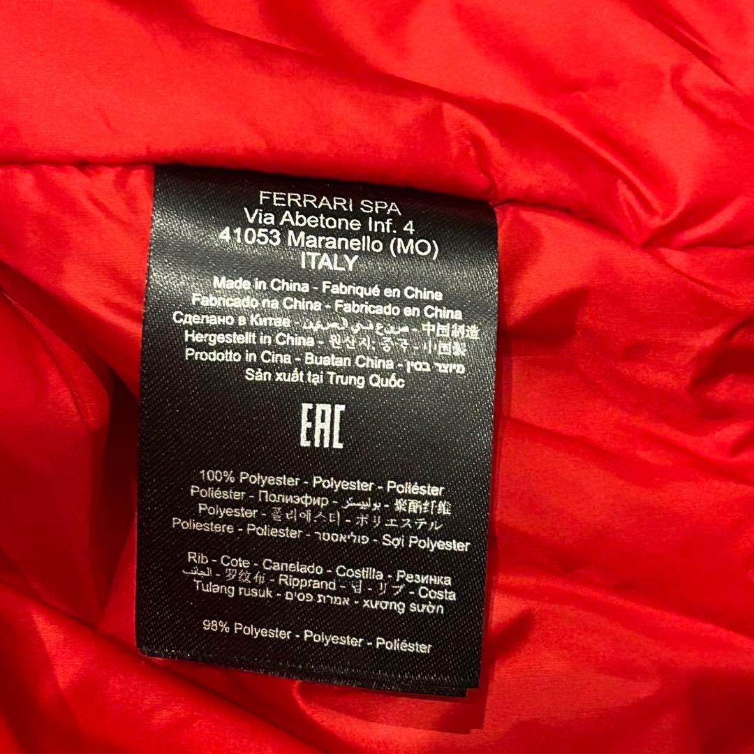 Ferrariフェラーリ フルジップ ボンバージャケットブラック 中綿 XL