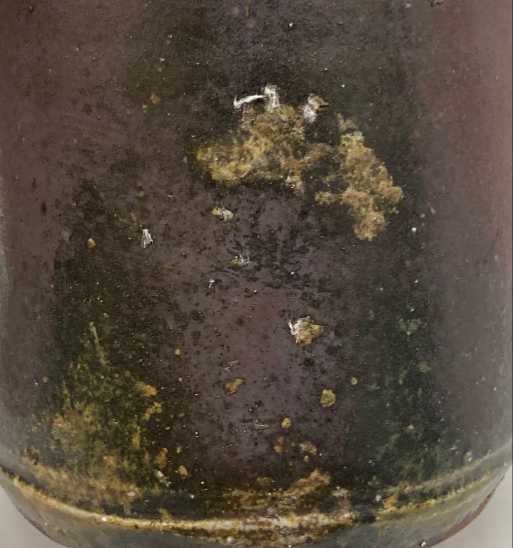 B457b「備前 花入」紀文春造　共布共箱　伊部　備前焼　日本六古窯