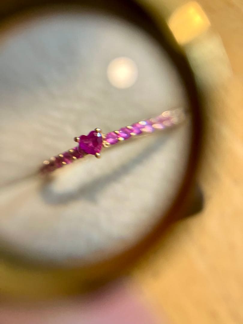 ネ*コ様 1月3日までの出品です＊ソ付＊K18PGルビー＆ピンクサファイアリング