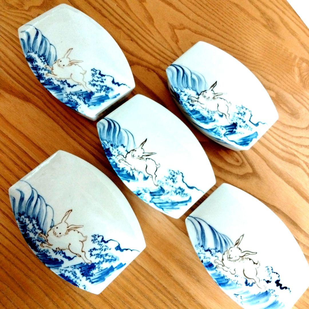 ☆ 三浦竹泉 清水焼 波兎蓋碗