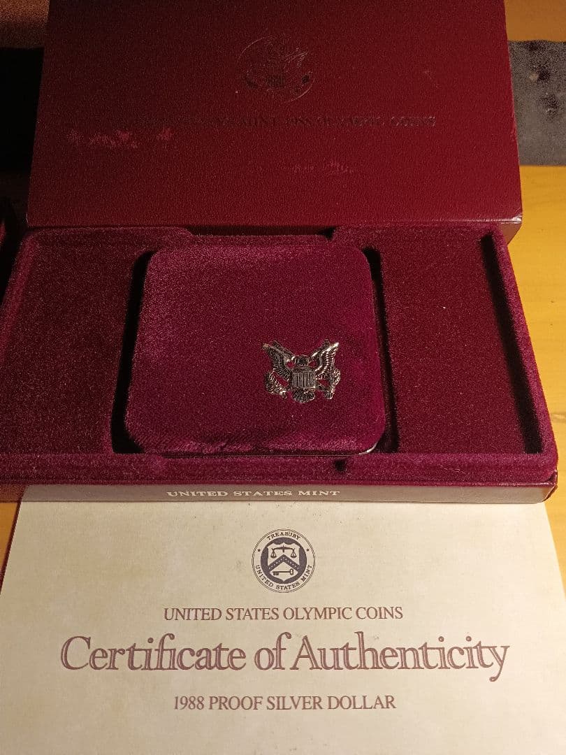 1988年 アメリカ オリンピック 記念 銀貨 $1 プルーフ（銀0.900）