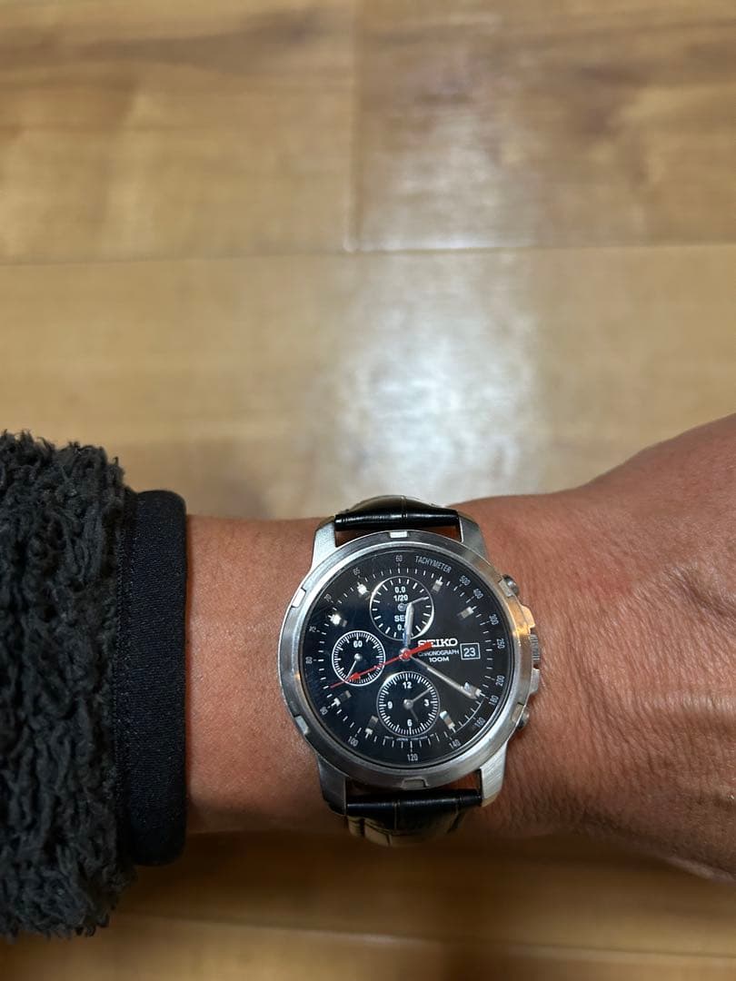 新品電池•美品】セイコー　クロノグラフ 稼働