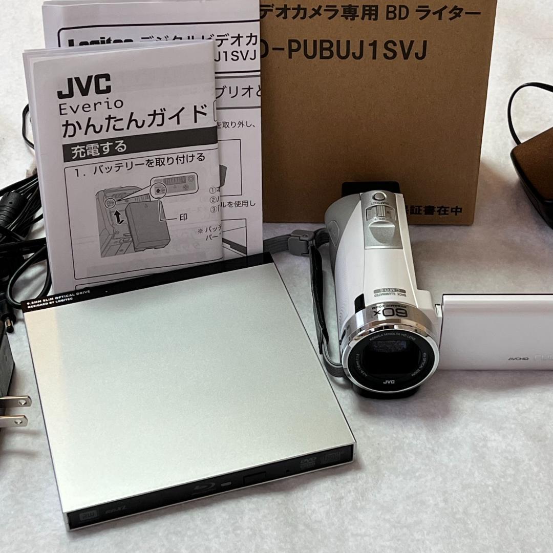 JVC ケンウッド GZ-E780-W ビデオカメラ、専用BDライター