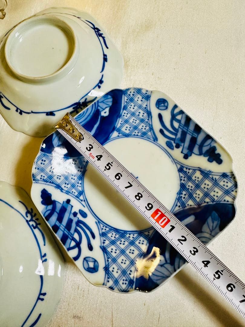 古伊万里　骨董　角皿　5枚
