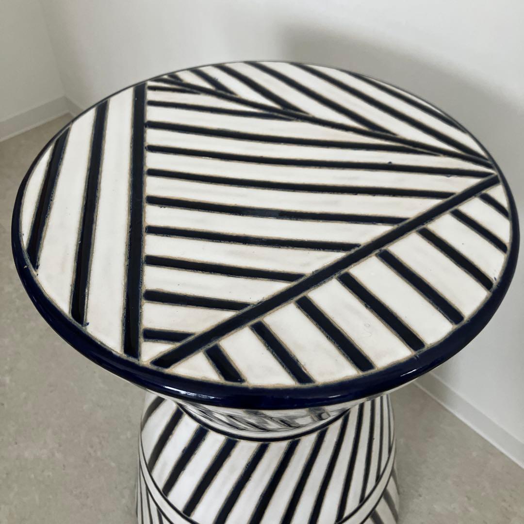 北欧 モダン スツール オットマン 陶器製 屋外使用対応