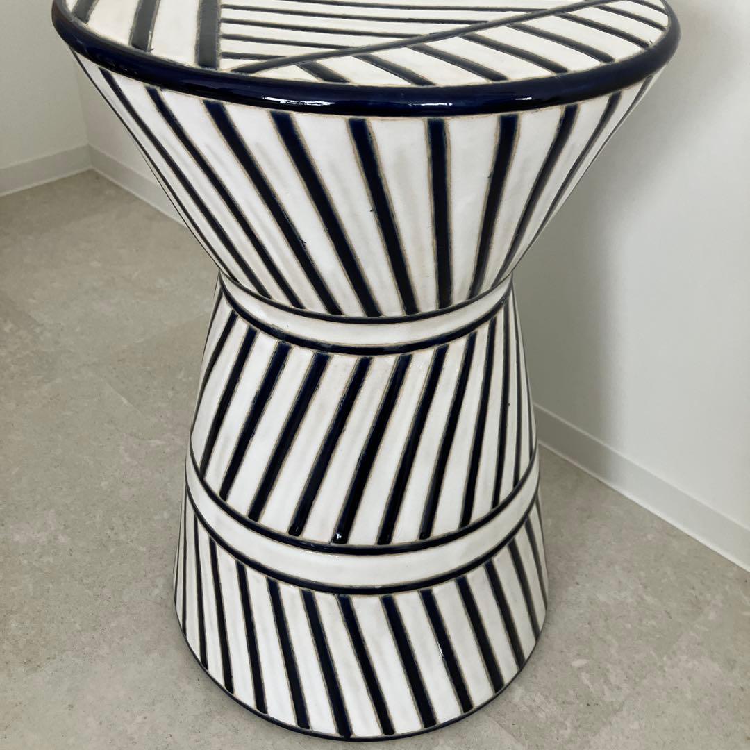 北欧 モダン スツール オットマン 陶器製 屋外使用対応