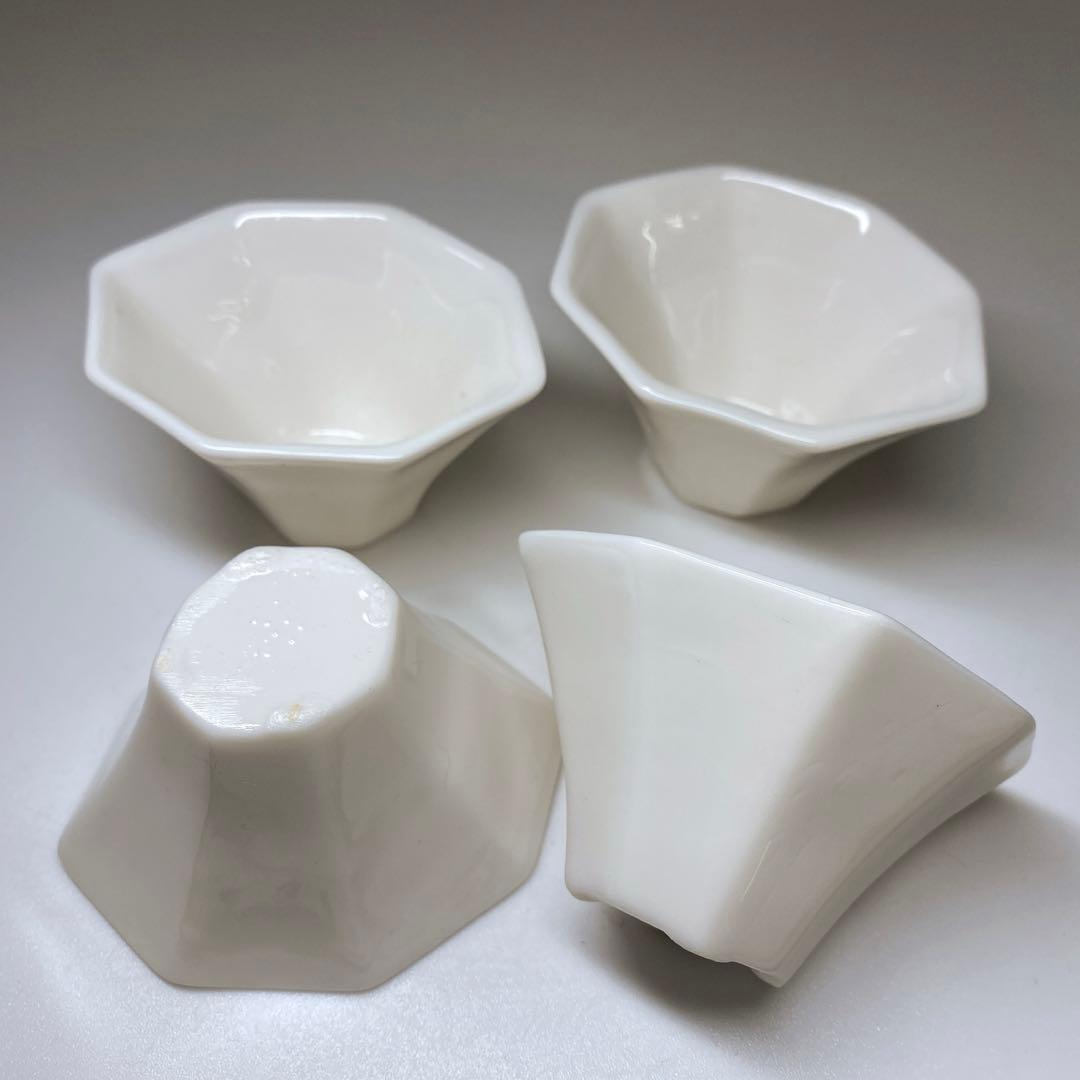 専用　中国清時代　徳化窯煎茶碗4客　口径7.8㎝　東Y6-1118☆2Fトヒコ