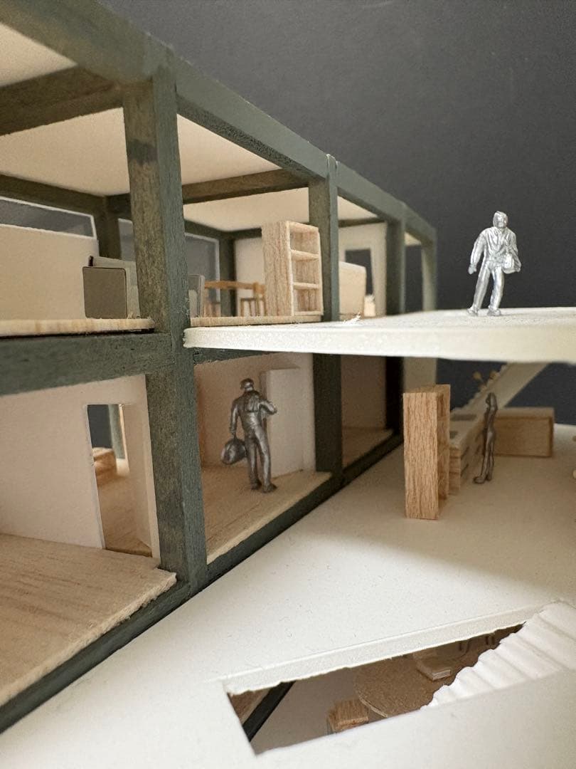 建築模型　集合住宅　1/100