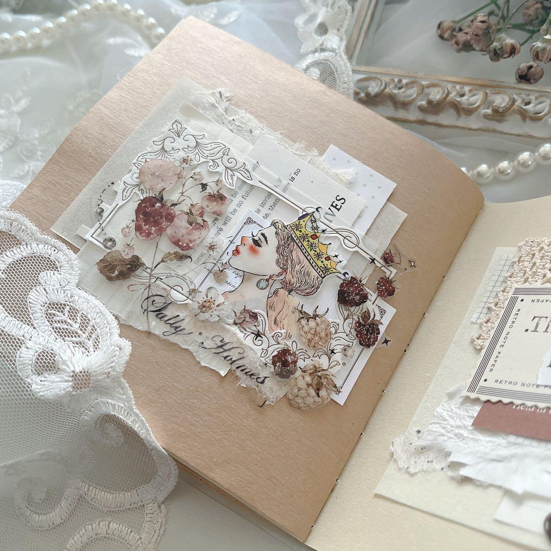 collagenote 18page コラージュ　和紙　journal