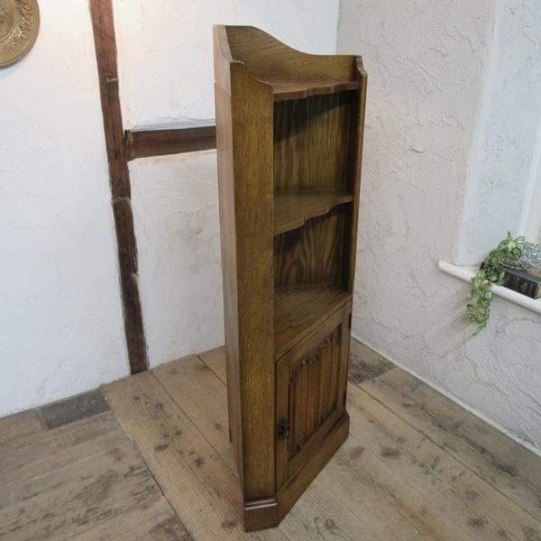 イギリス アンティーク 家具 コーナーキャビネット オープンラック 6081e