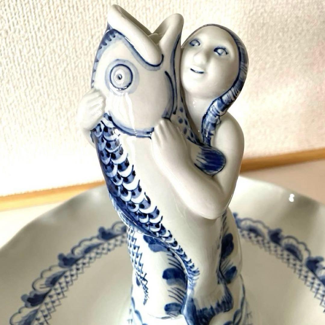 ＊Mermaid and Big fish＊ALUMINIA窯・美術品・