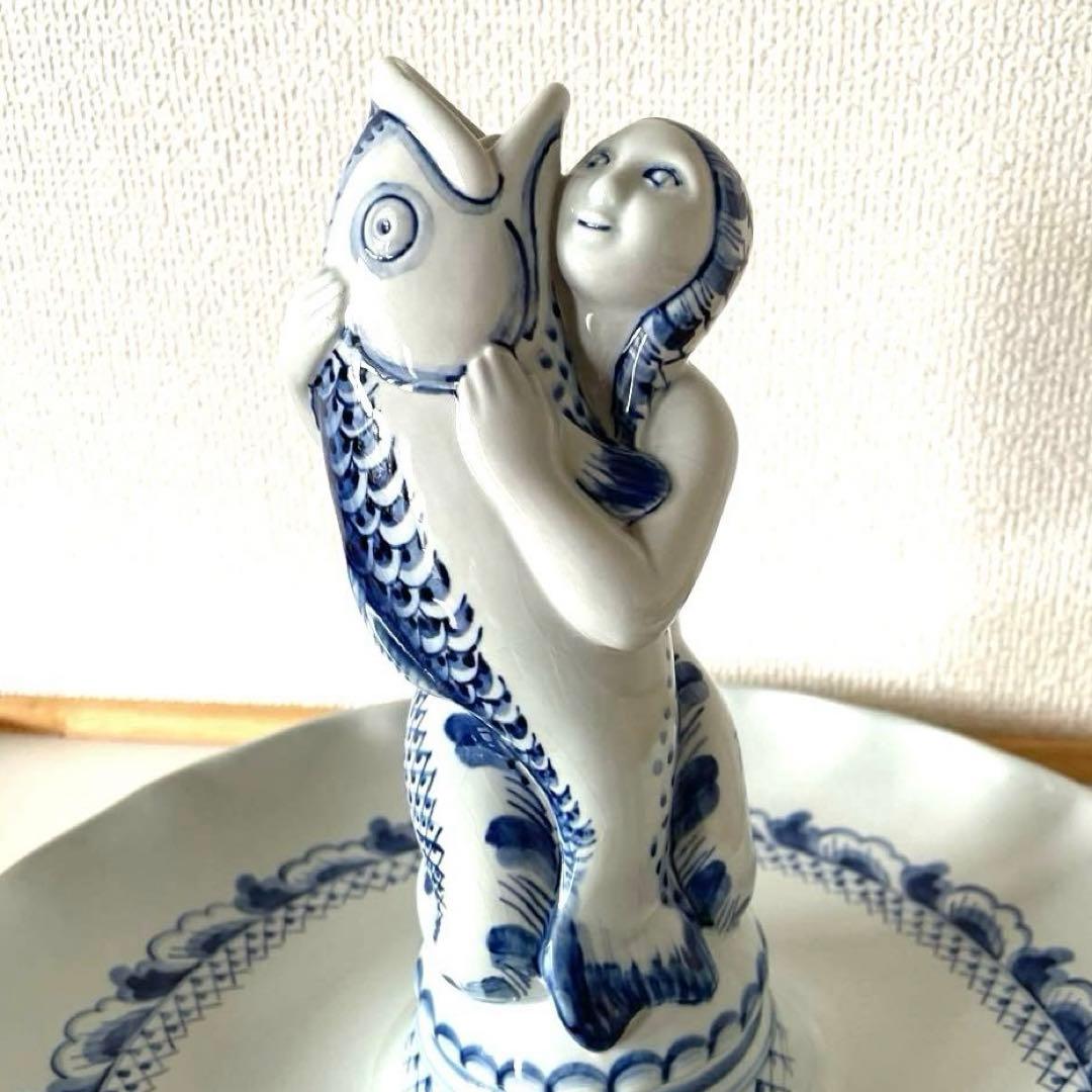 ＊Mermaid and Big fish＊ALUMINIA窯・美術品・