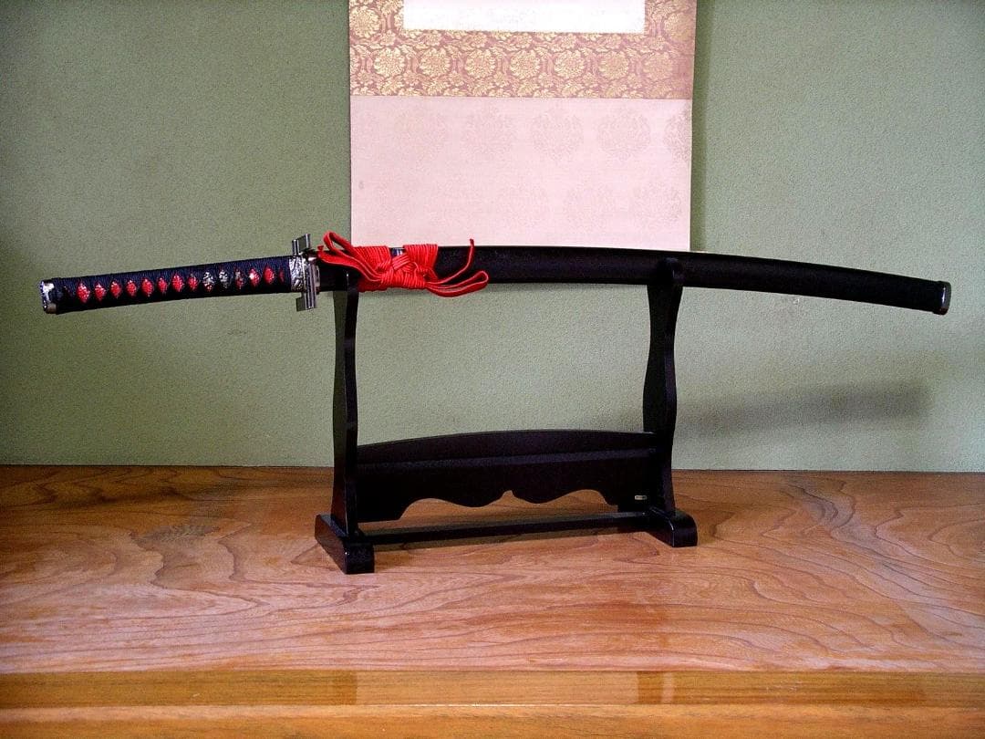 関の美術刀剣 空想刀 黒斬剣卍鍔 黒塗刀身 大刀 模造刀 模擬刀 仮装パーティー