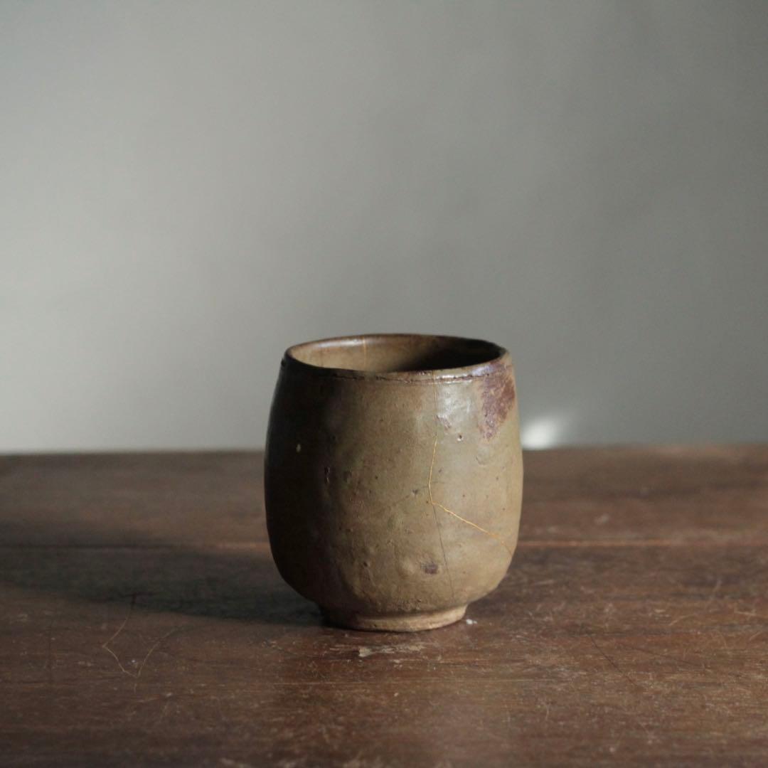 高麗 青磁 灰釉 筒茶碗 茶道具 古美術 古道具 アンティーク