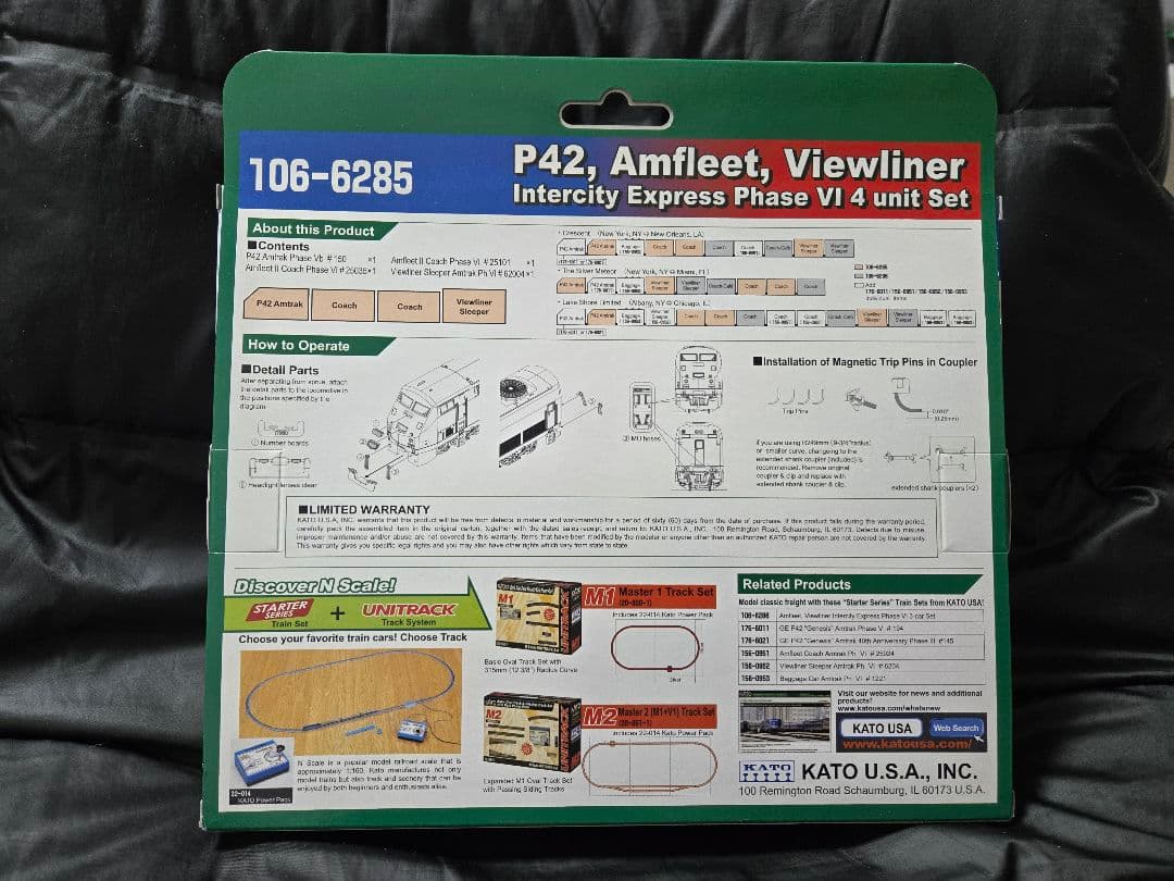 KATO P42 Amfleet Viewliner 4ユニットセット