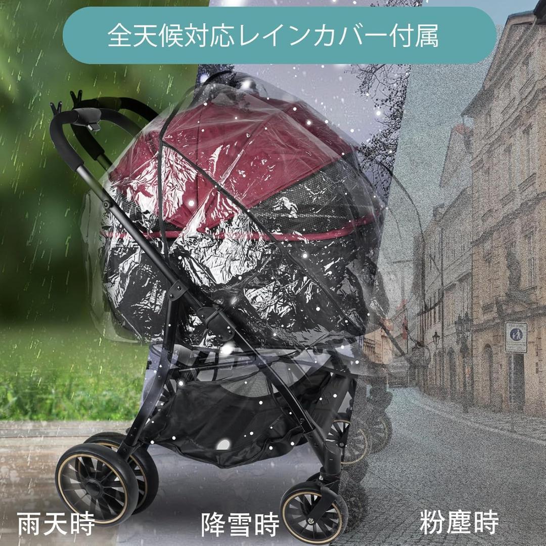 新品⭐️ペットカート 犬 猫 ウサギ 4輪 後輪ブレーキ 多機能 簡単折りたたみ