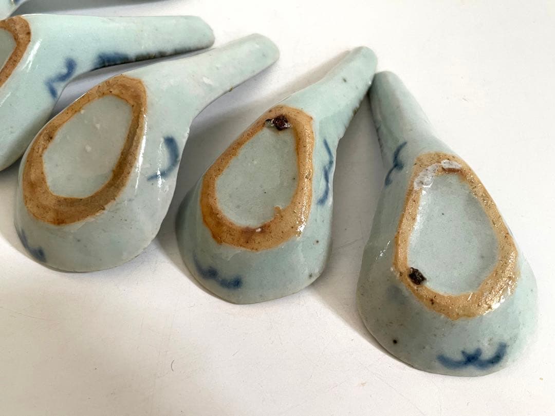 骨董　アンティーク　青花　蓮華　染付　清朝　れんげ　レンゲ　スプーン　スッカラ