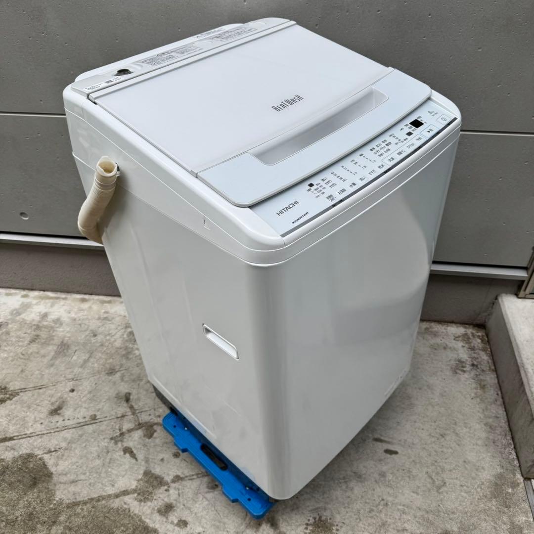 79⭐️2021年製★日立　洗濯機　8KG 大型　インバーター　 一人暮らし