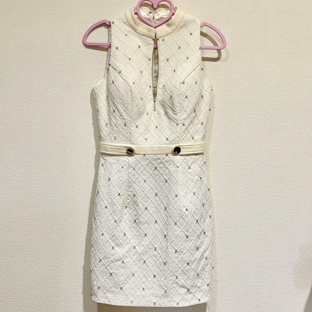 ROBE de FLEURS Glossy タイトドレス アイボリー