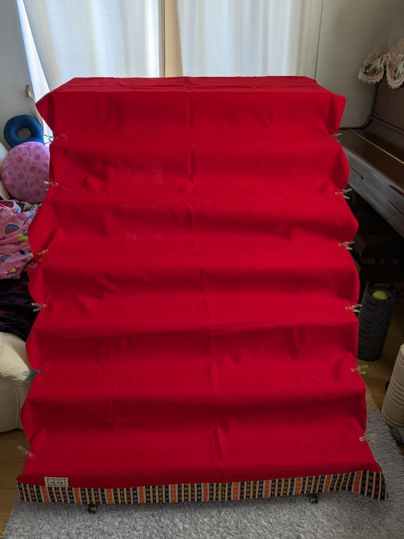 雛壇7段飾り　白色　35号　説明書あり　毛氈付き　毛せん