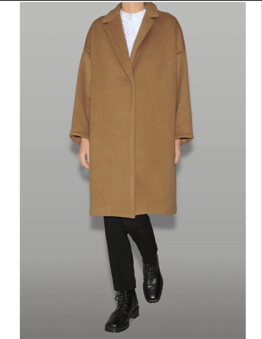 新品タグ付YOKO CHANバックパールコートYCC-625-242キャメル38