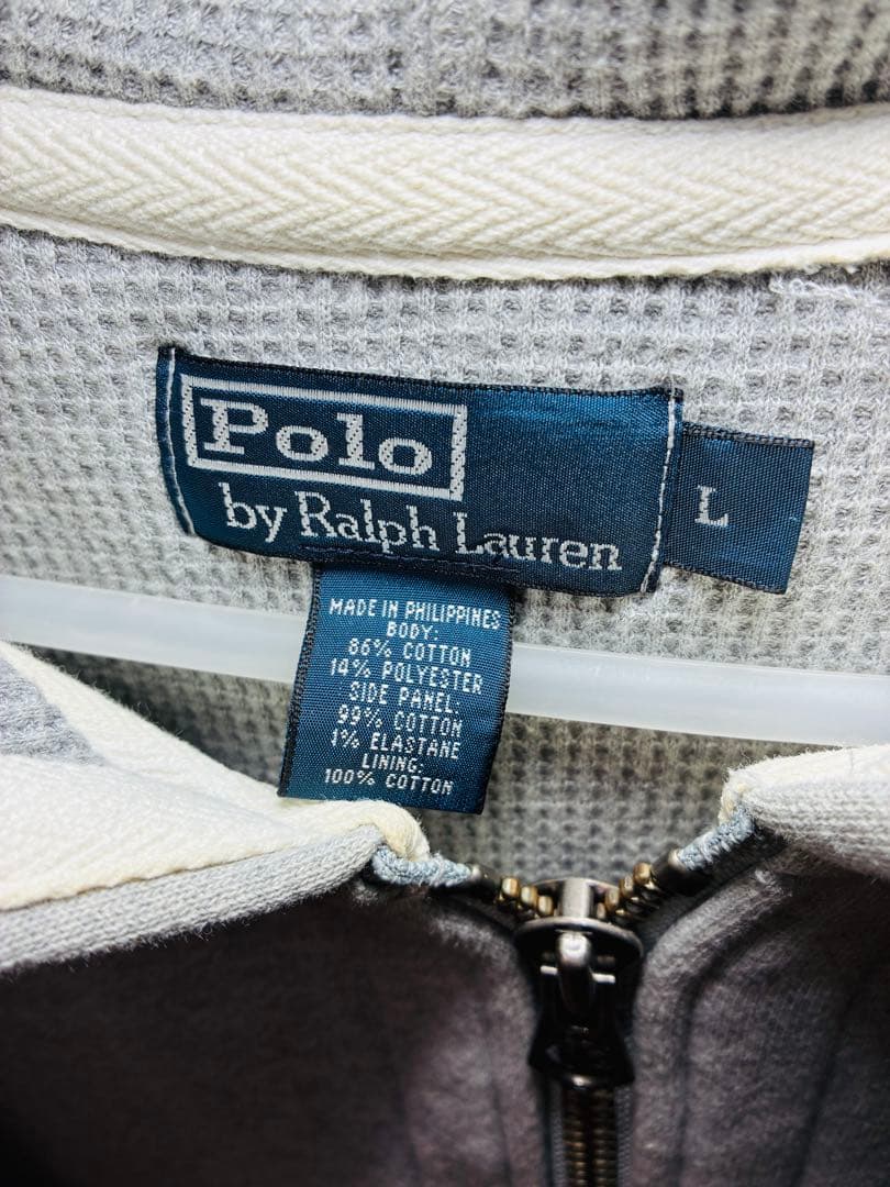 裏地サーマル仕様 ラルフローレン ジップアップパーカー L ヘビーウェイト