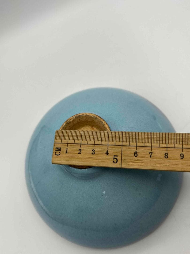元時代　鈞窯　澱青釉紫斑茶碗　窯変釉　茶道具　水指　水差し(B-95)