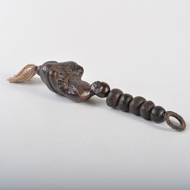 中国　唐木紫壇製　仏像雕　装飾品　置物　M　R7107E