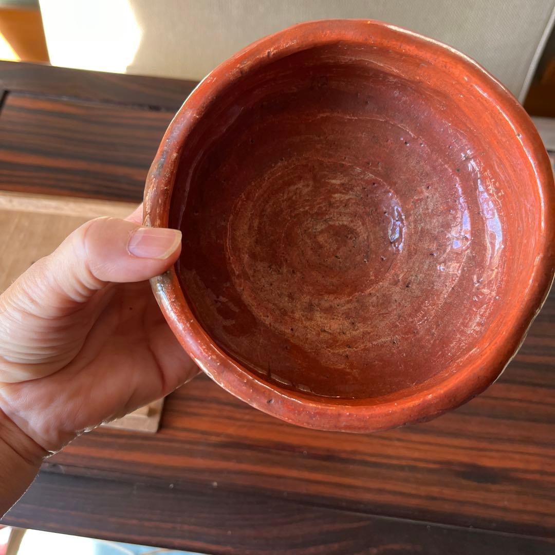 超希少　時代　骨董　日本　アンティーク　赤楽　宗源