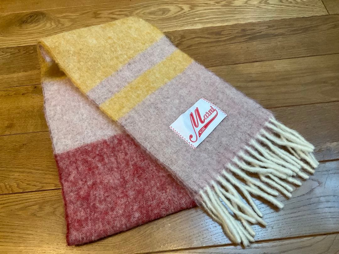 ◾️廃盤カラー◾️MARNI マルニ◾️フリンジマフラー◾️アルパカ×モヘア