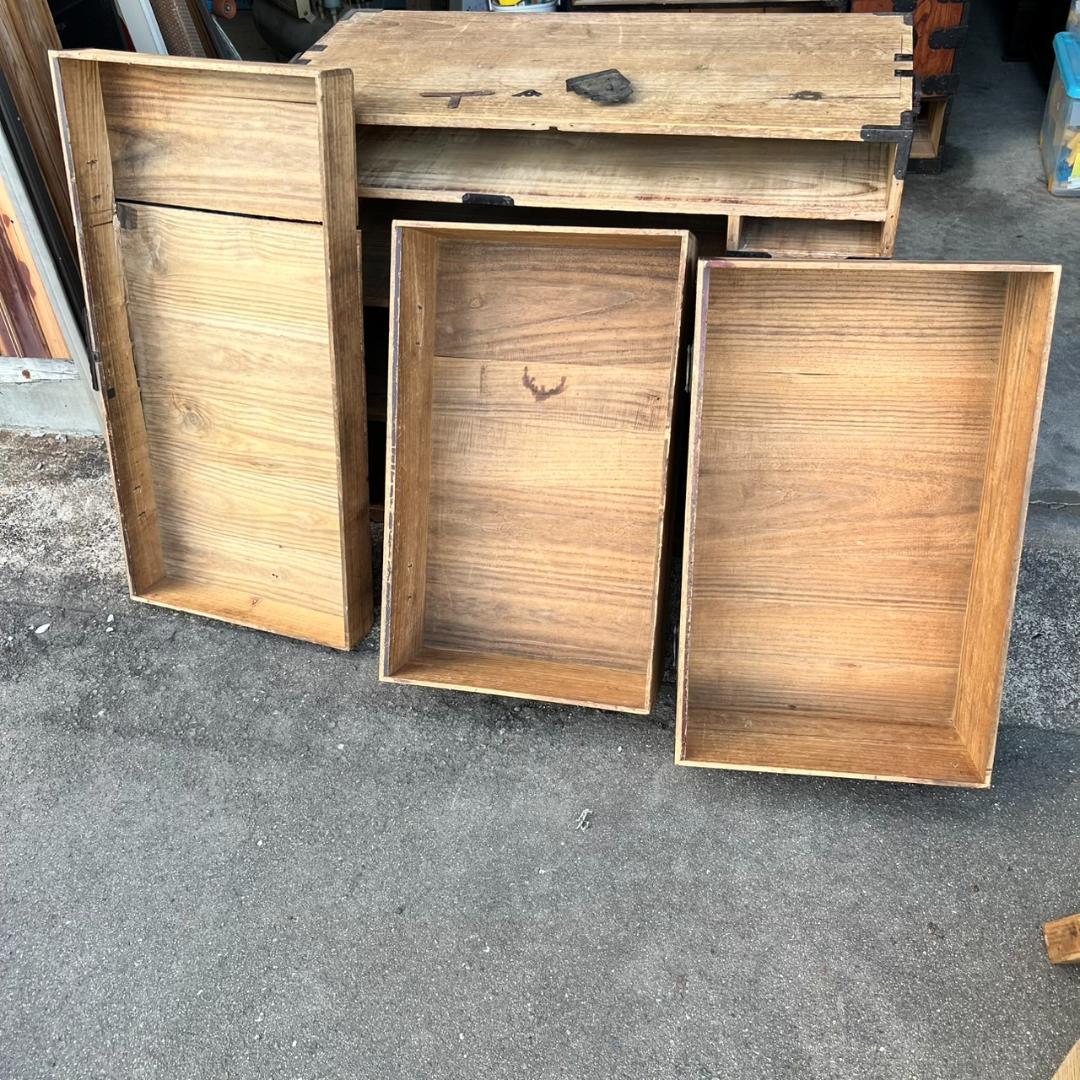 【旧家より】　桐箪笥　年代物　使用感・痛み・金具破損あり　【たのメル便♪】