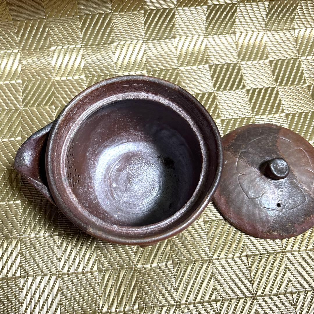 備前焼　宝瓶　急須　焼物　花