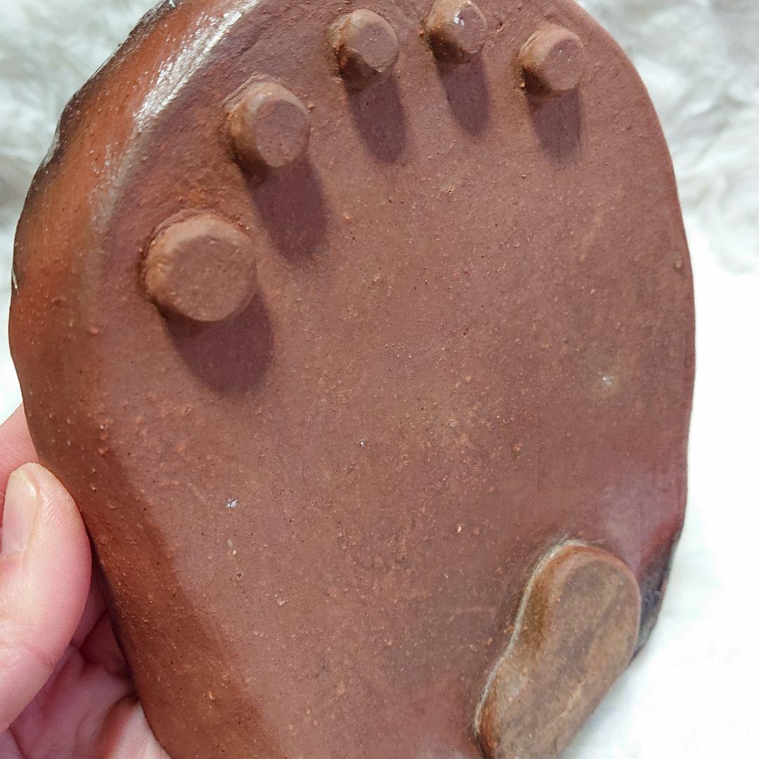 【2473】119..足プレート皿…備前焼