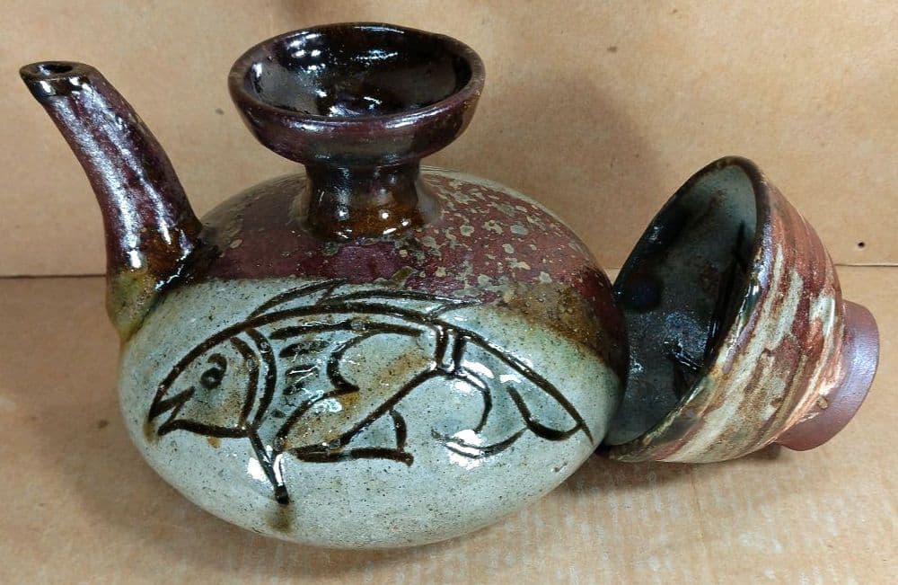 【本物保証】金城次郎 壷屋焼 酒器(カラカラ,ぐい呑) 共箱 栞 人間国宝 美品