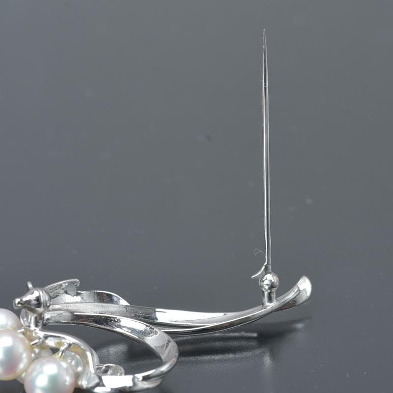 美品◇ミキモト あこや真珠 ブローチ パール6.8mm 6.8g 全長5.1cm