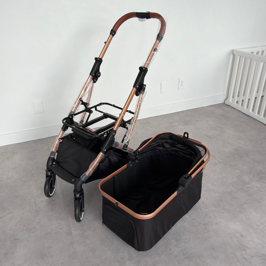 開封済み　未使用　ペットカート ブラック