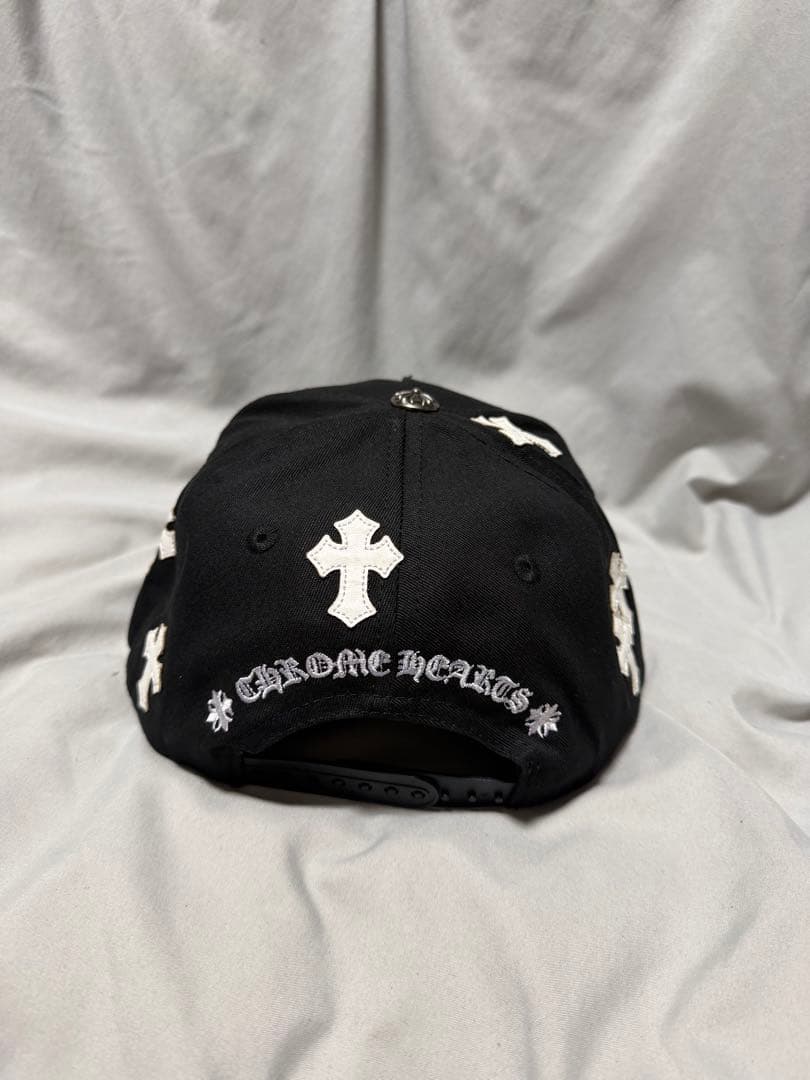 Chrome hearts クロス刺繍 ブラックベースボールキャップ
