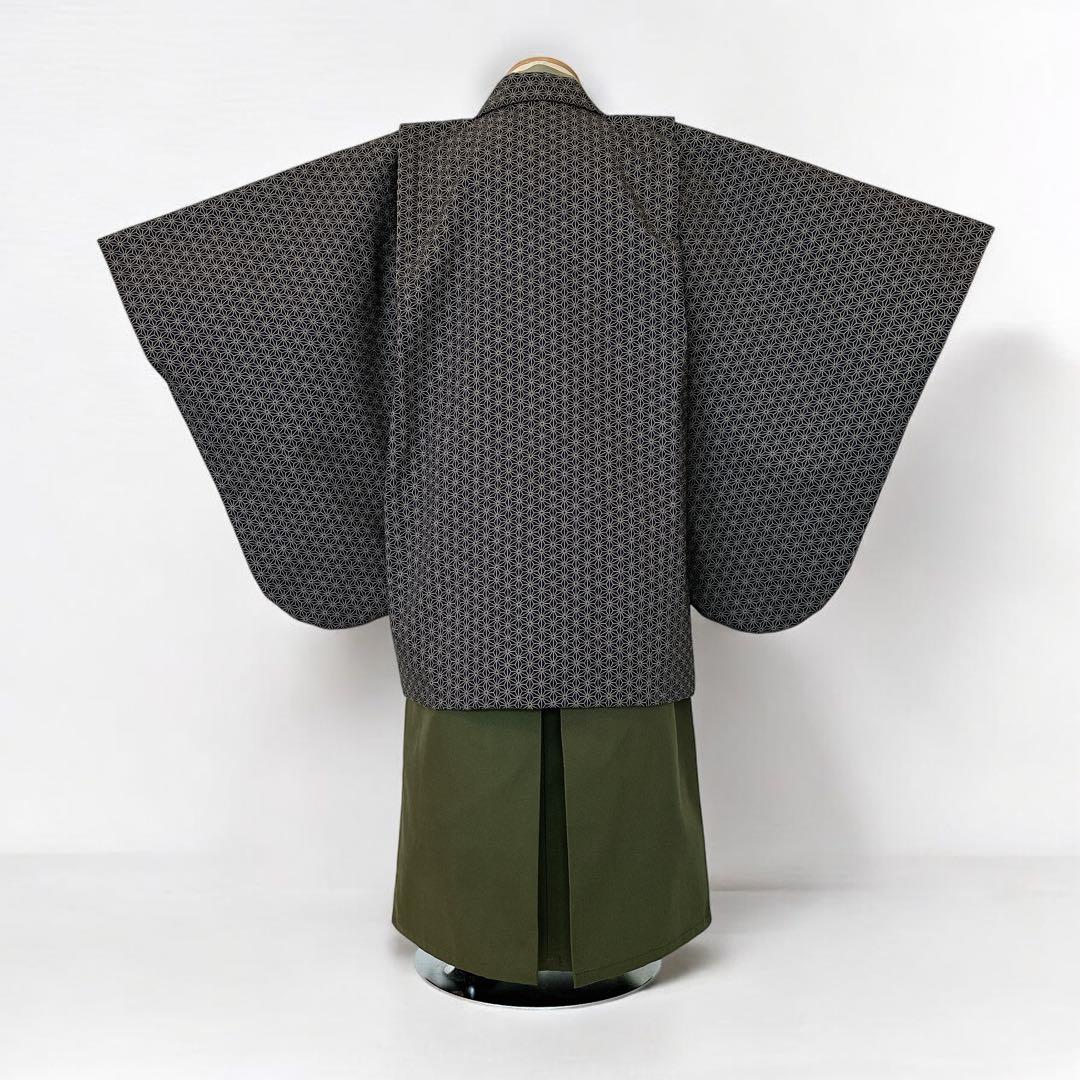 machi★［麻の葉］5歳 七五三 ꕤ 羽織袴5点セット