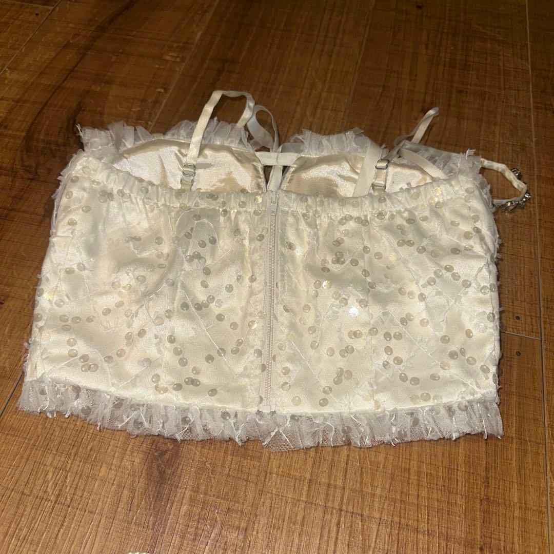 ローブドフルール スパンコールビジューフェアリーセットアップキャバドレス