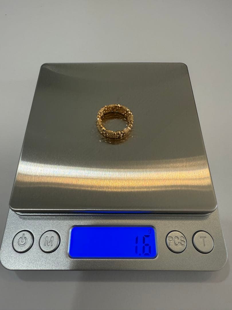 K18 3連フリーサイズリング