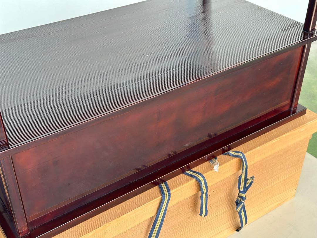 a454 送料無料 組立式 木製 紹鴎棚 塗師 八木祥雅作 漆器 共箱
